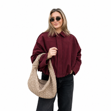Élise | Veste Oversize Bombée - Bordeaux