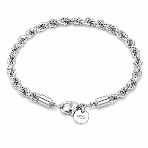 Alix | Bracelet Chaîne Plate Argent 925 - 20Cm