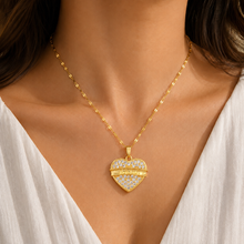 Emma | Collier Cœur Zircon Acier Inoxydable