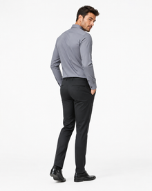 Léo | Chemise Homme Extensible Coupe Slim Infroissable - Gris Foncé