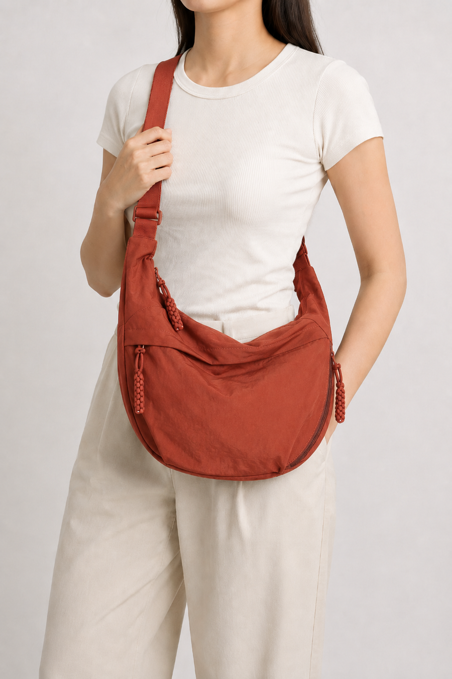 Manon | Sac Besace Souple pour Femme - Terracotta