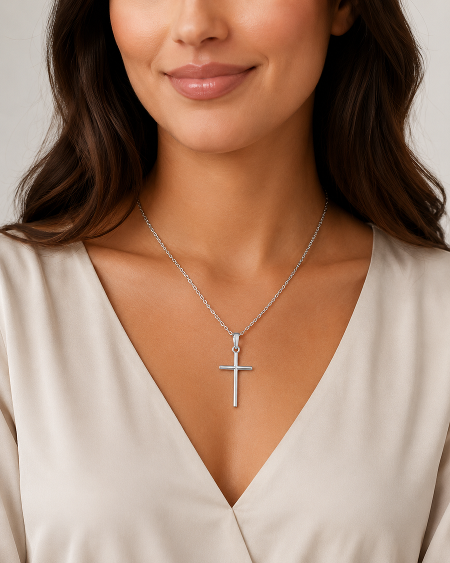 Faith | Collier Croix Jésus - Argenté
