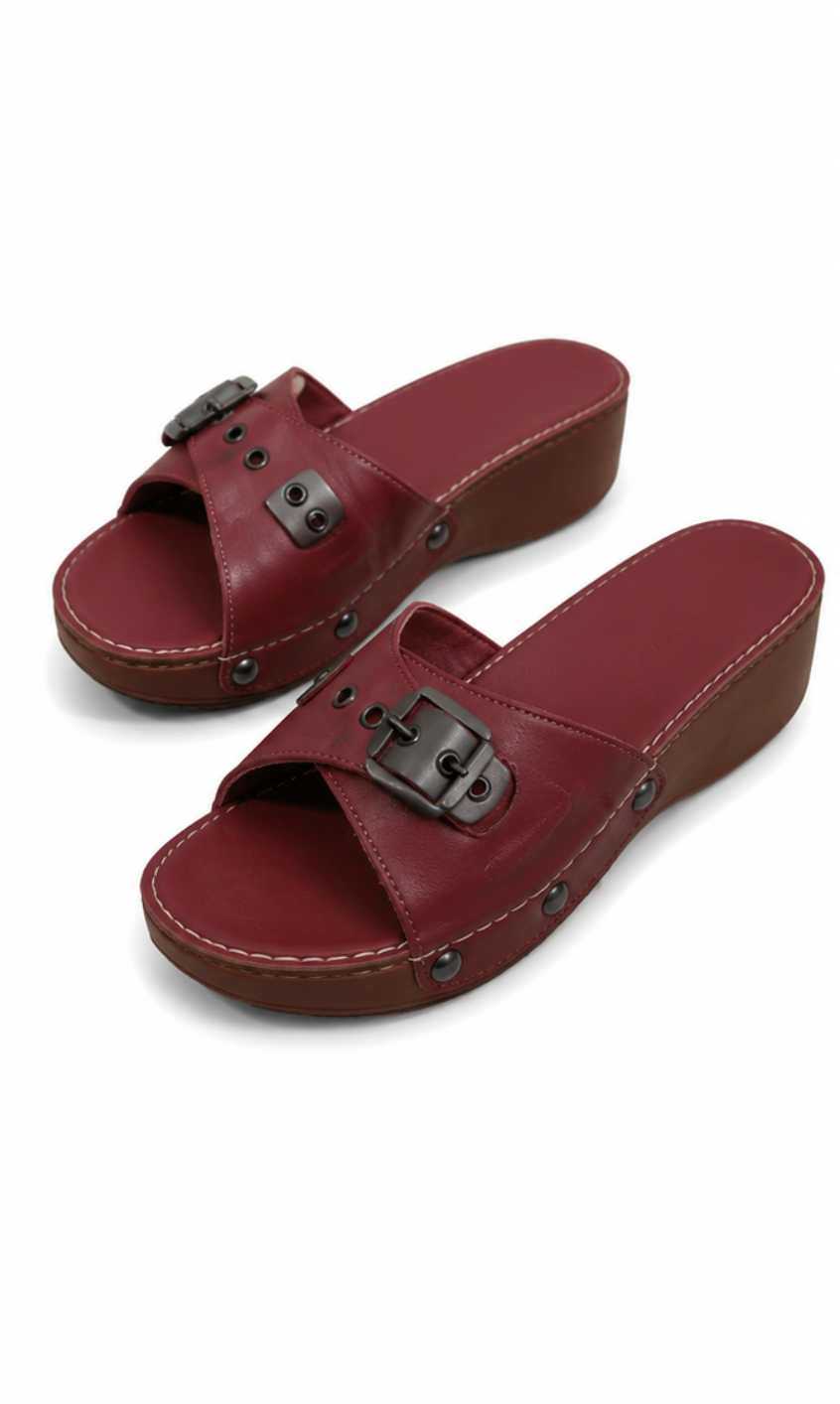 Émeline | Mules Plates Cloutées