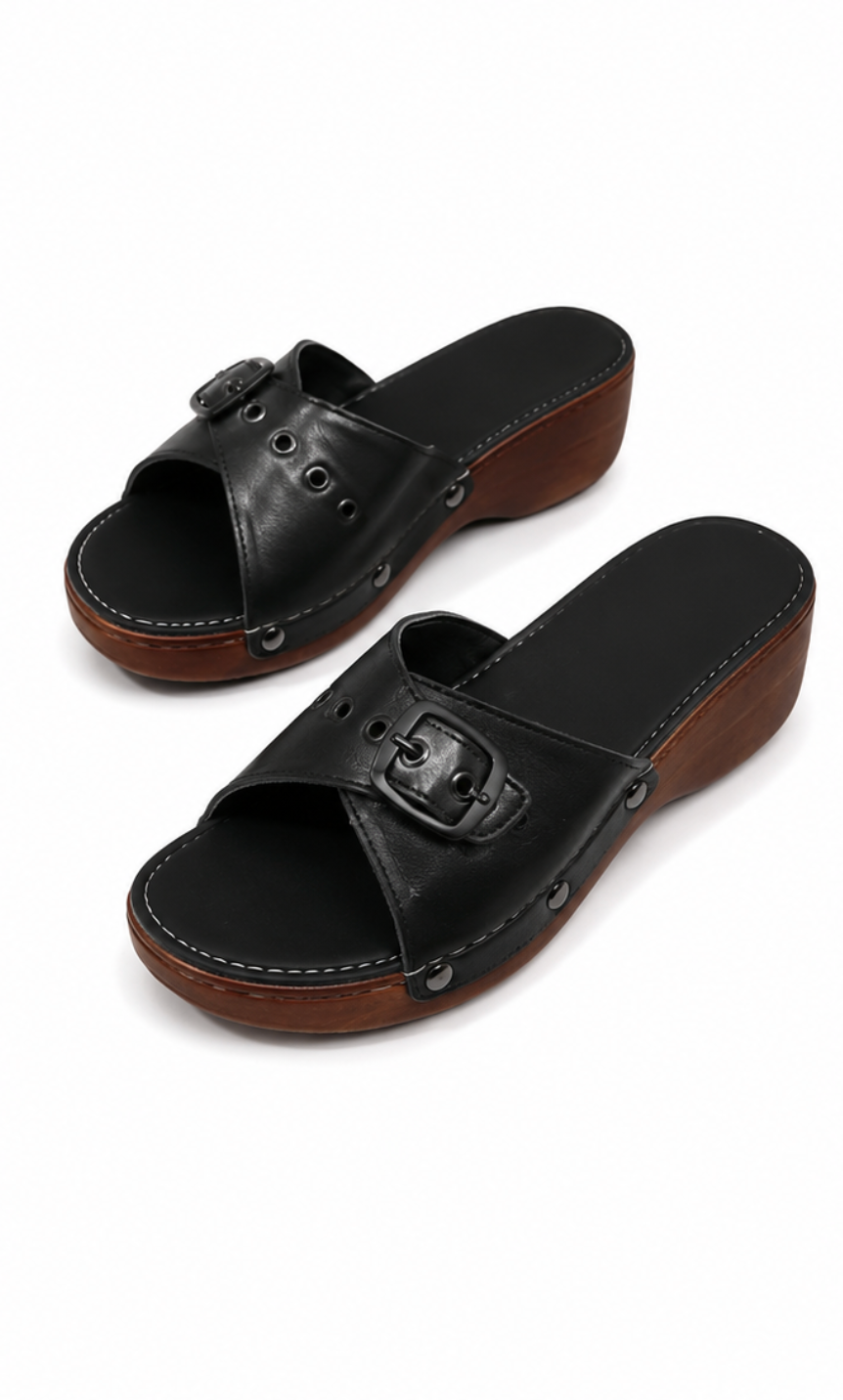 Émeline | Mules Plates Cloutées