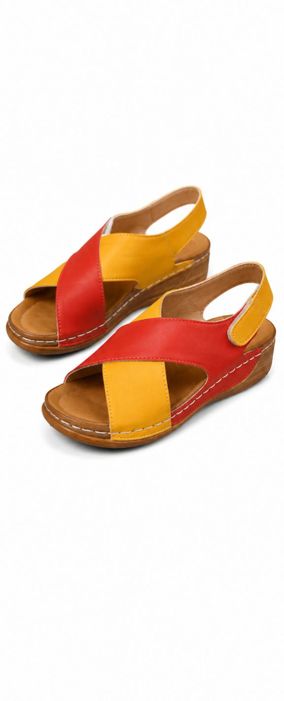 Margot | Sandales Compensées Multicolores