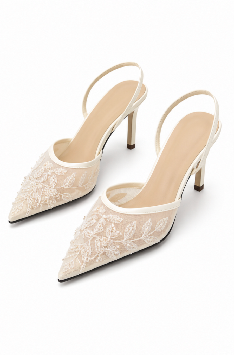 Constance | Escarpins Pointus Dentelle