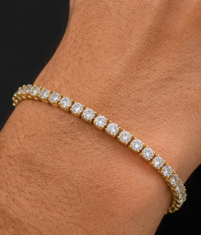 Nova | Bracelet Tennis Zircon 4 mm - Doré UNISEX