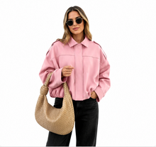 Élise | Veste Oversize Bombée - Rose