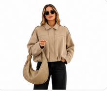 Élise | Veste Oversize Bombée - Camel