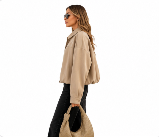 Élise | Veste Oversize Bombée - Camel
