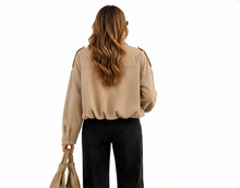 Élise | Veste Oversize Bombée - Camel