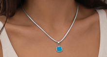 Léo | Collier Pendentif Pierre Naturelle Carrée - Modèle PN-2367S04