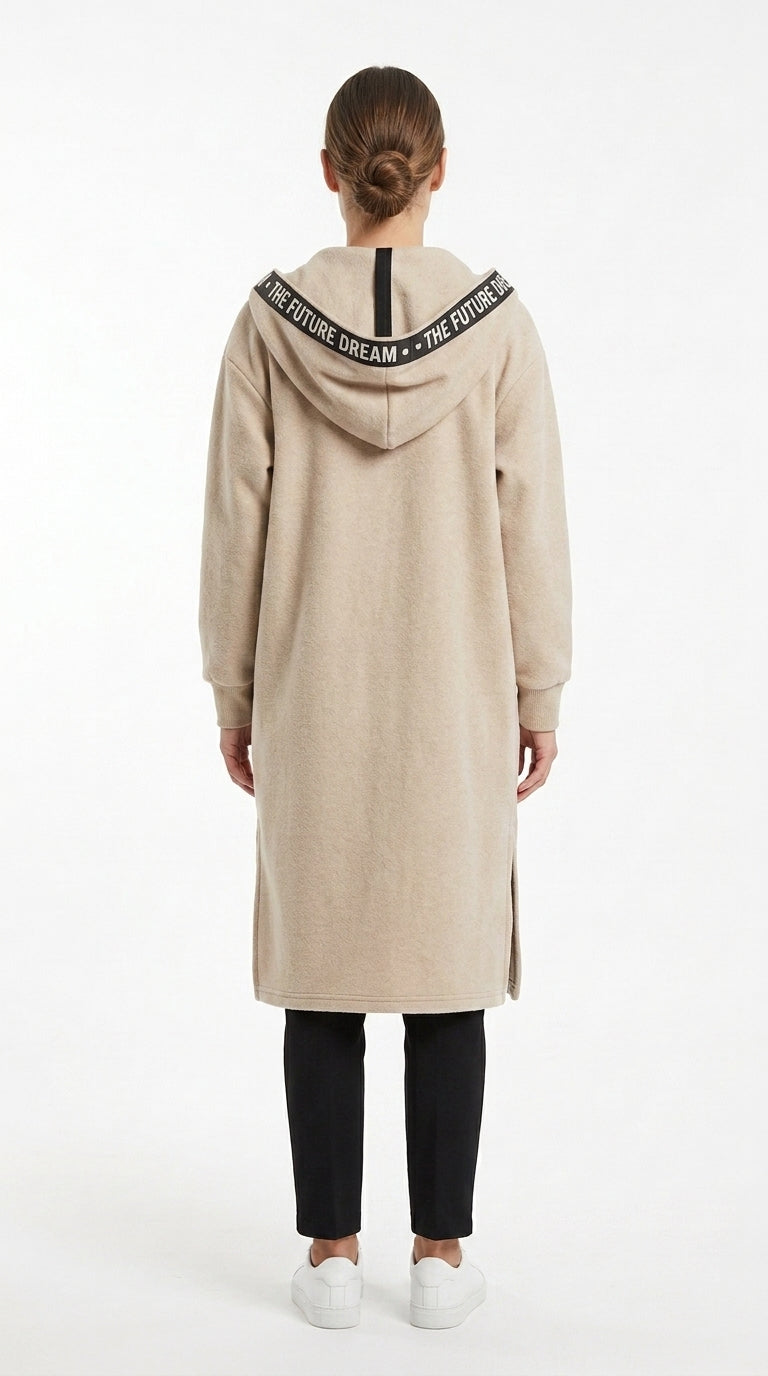 Maëlle | Manteau Sweat Oversize à Capuche