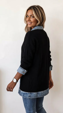 Camille | Veste Longue Bi-Matière