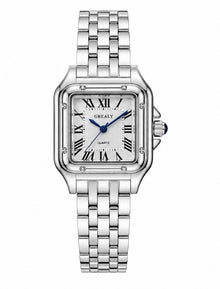 Joséphine | Montre Femme Cadran Carré Doré - Argenté