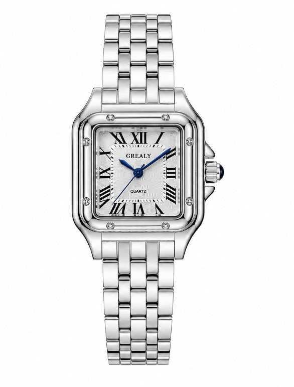 Joséphine | Montre Femme Cadran Carré Doré - Argenté