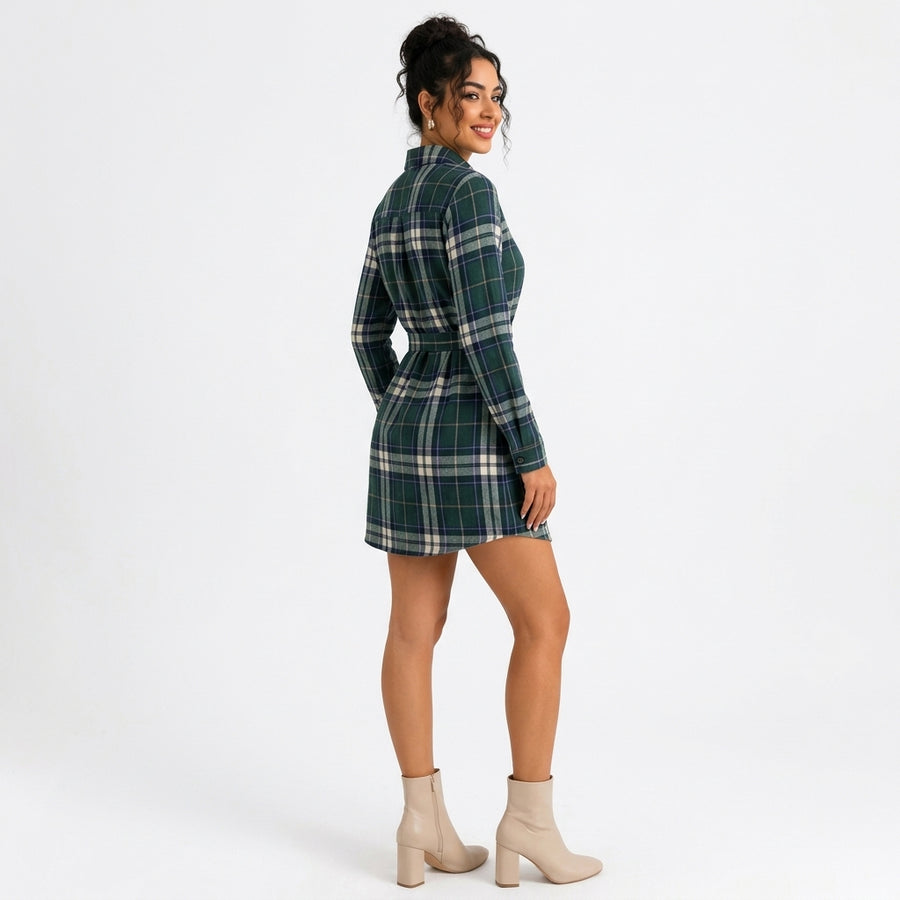 Victoire | Robe Chemise à Carreaux
