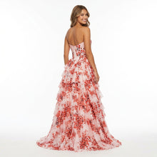Flora | Robe Longue Florale Plissée - Corail Floral