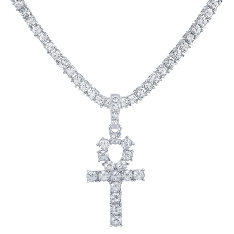 Axel | Collier Croix Zircon Chaîne Tennis UNISEX - Argenté