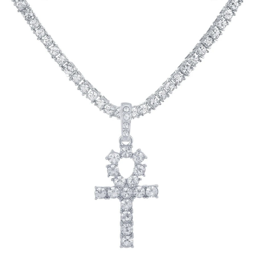 Axel | Collier Croix Zircon Chaîne Tennis UNISEX - Argenté