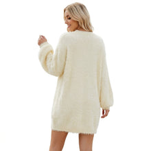 Aurore | Robe Pull Oversize Manches Chauve-Souris - Beige