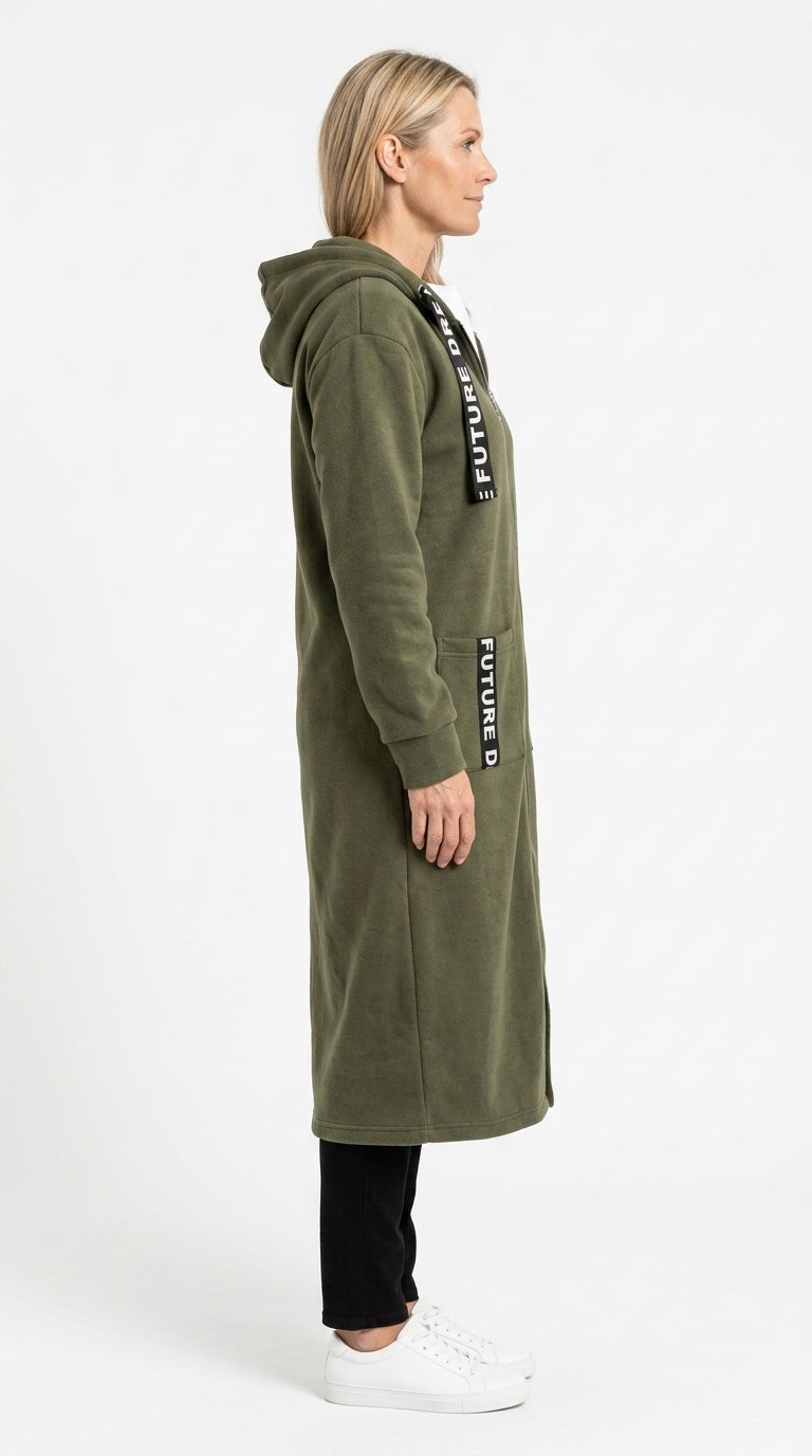 Maëlle | Manteau Sweat Oversize à Capuche