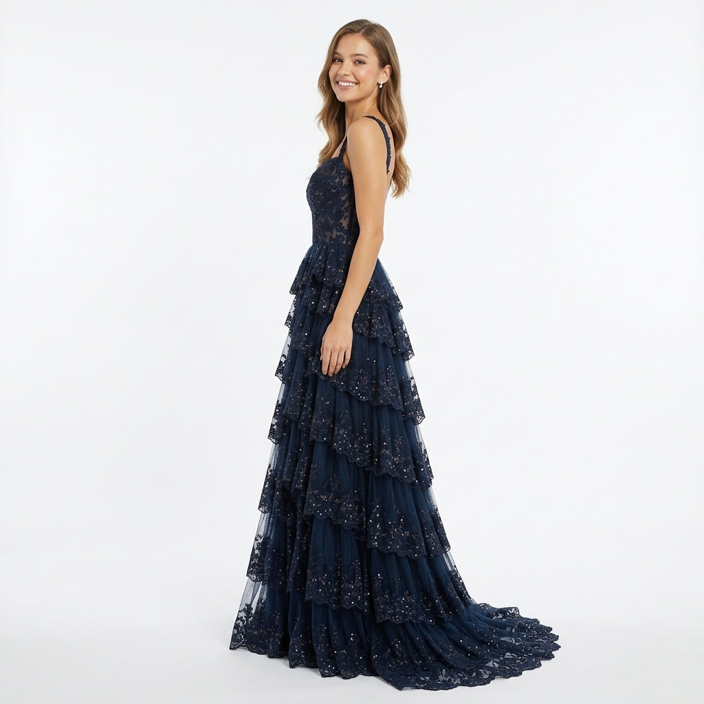 Lily | Robe de Soirée A-Line Plissée - Coloris Photo