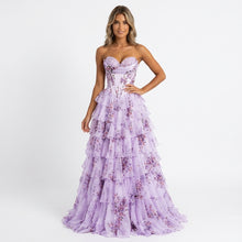 Flora | Robe Longue Florale Plissée - Lavande Florale