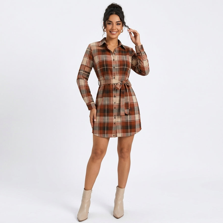 Victoire | Robe Chemise à Carreaux