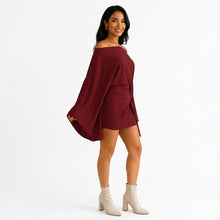 Solange | Robe Épaules Dénudées Manches Cape
