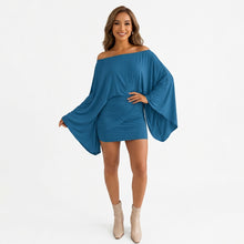 Solange | Robe Épaules Dénudées Manches Cape