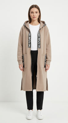 Maëlle | Manteau Sweat Oversize à Capuche