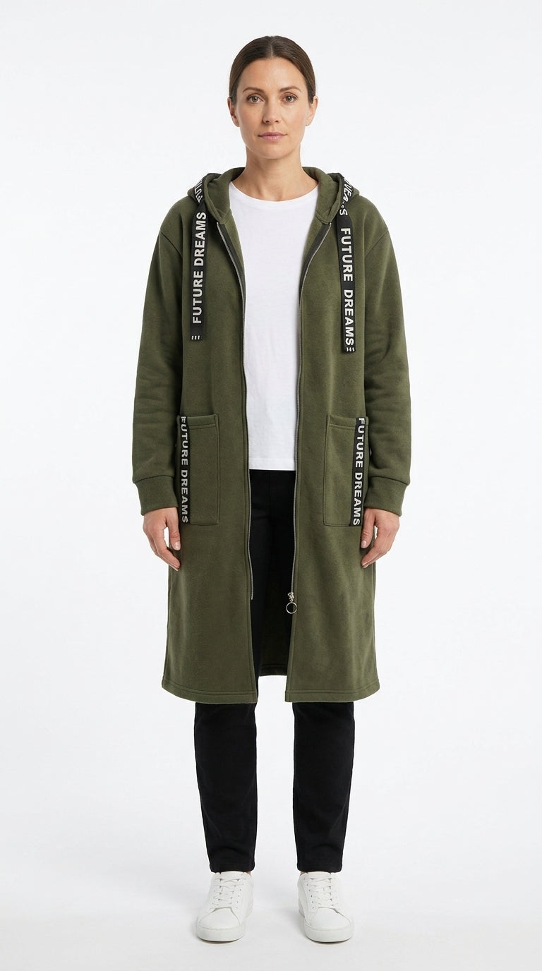 Maëlle | Manteau Sweat Oversize à Capuche