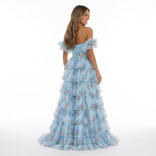 Flora | Robe Longue Florale Plissée - Custom Blue 2