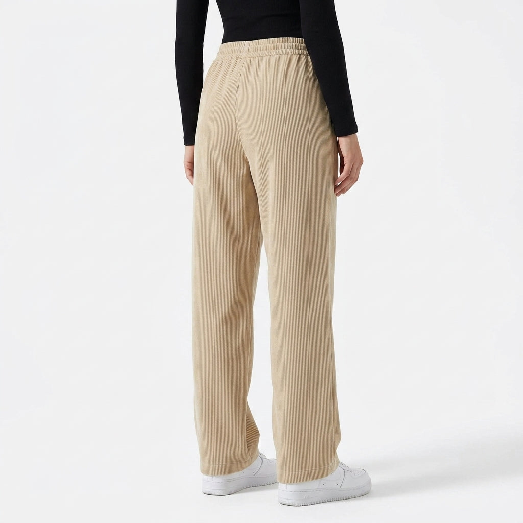 Éloïse | Pantalon Large en Velours Côtelé