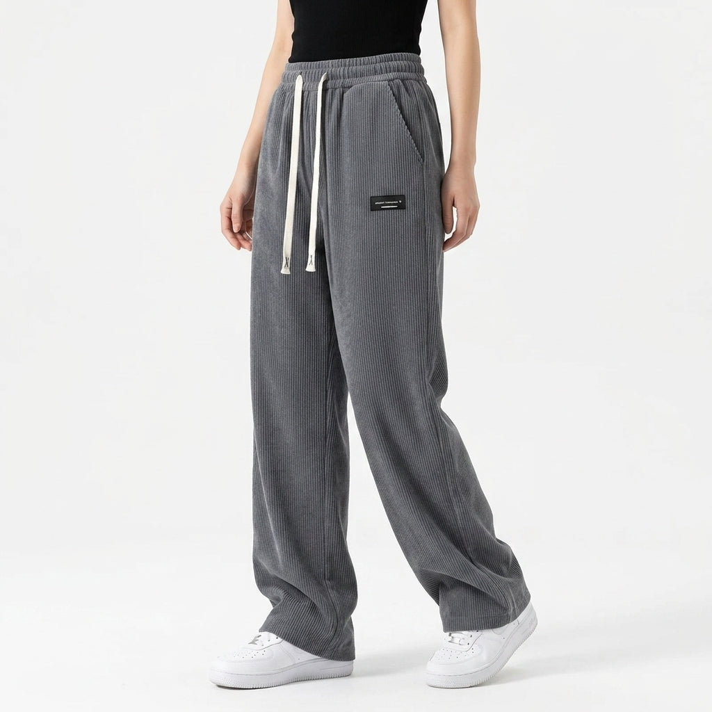 Éloïse | Pantalon Large en Velours Côtelé