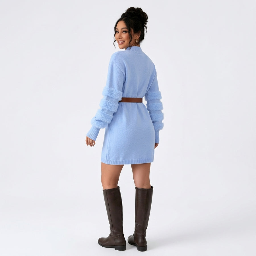 Iris | Robe Pull Col Montant Manches Longues