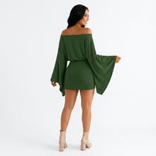 Solange | Robe Épaules Dénudées Manches Cape