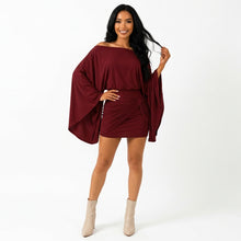 Solange | Robe Épaules Dénudées Manches Cape