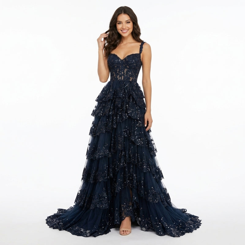 Lily | Robe de Soirée A-Line Plissée - Coloris Photo