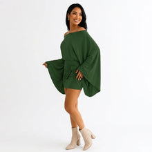 Solange | Robe Épaules Dénudées Manches Cape