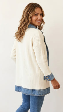 Camille | Veste Longue Bi-Matière