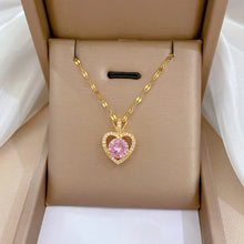Emma | Collier Cœur Zircon Acier Inoxydable