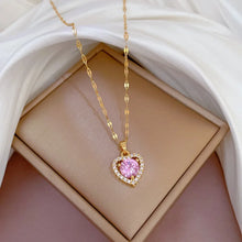 Emma | Collier Cœur Zircon Acier Inoxydable