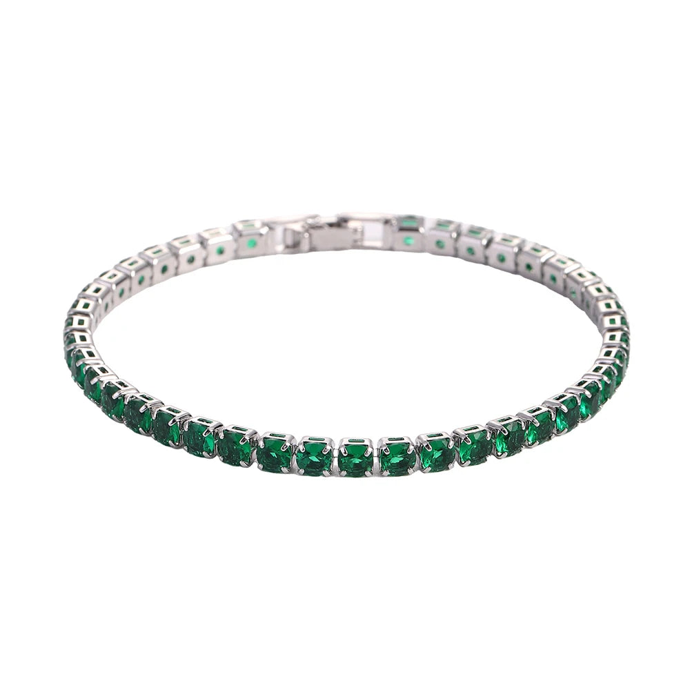 Nova | Bracelet Tennis Zircon 4 mm - Vert