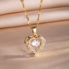 Emma | Collier Cœur Zircon Acier Inoxydable