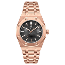 Victor | Montre Homme Carrée en Acier - Doré & Noir