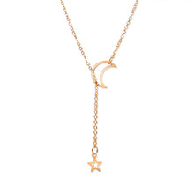 Luna | Collier Choker Lune & Étoile - Doré