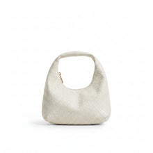 Margaux | Sac Besace Tressé Effet Croco - Crème