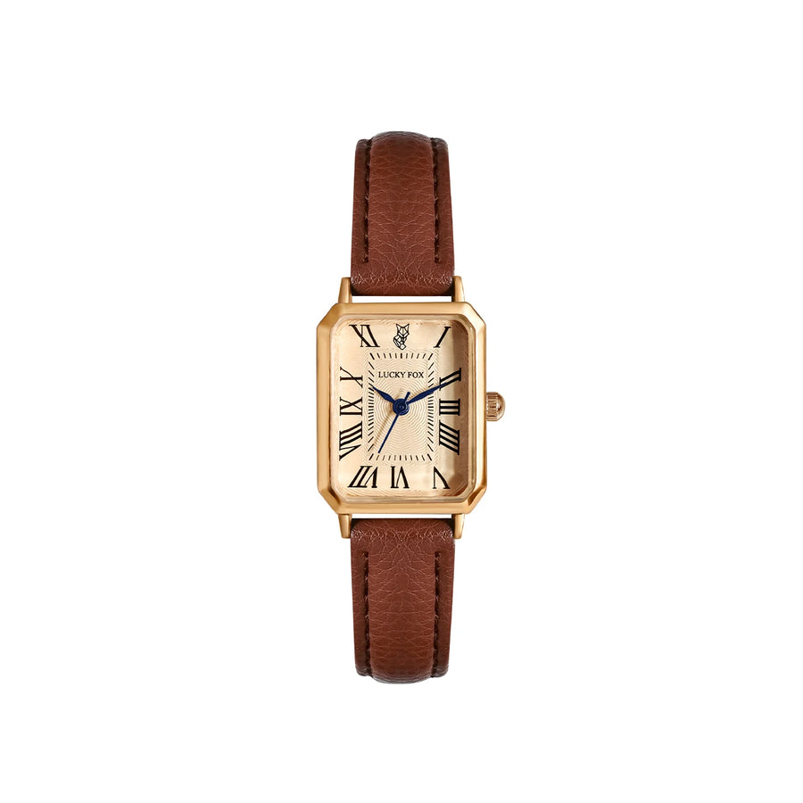 Éléonore | Montre Femme Cadran Carré en Cuir
